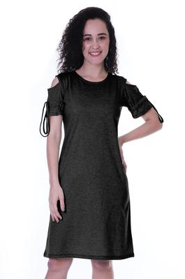 Футболка с открытыми плечами, платье с круглым вырезом, повседневные летние платья длиной до колена для