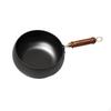 9.45 Inch Wok Made of Iron with A Flat Floor for Gas And Induction Stove, Stirred Pan Kitchen