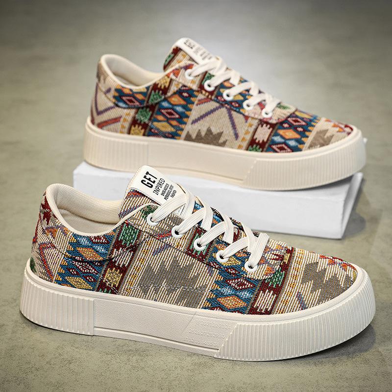 Мужская обувь из парусины 2025 года, новые летние студенческие универсальные дышащие повседневные туфли для серфинга, мужская нескользящая спортивная обувь на платформе