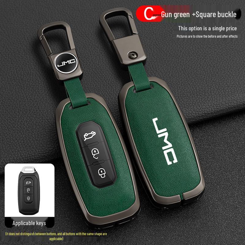 Jiangling Yuhu 7 Key Case: Fits Yusheng S350/S330, Transit, New Baodian - Metal Shell for Men