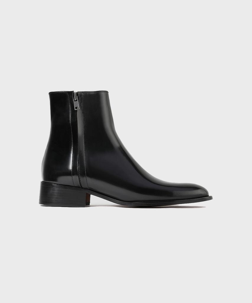 Firenze Atelier Hidden Zipper Detail Slim Toe Ankle Boots 3343 [Black Box]