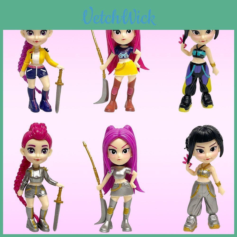Kpop Demon Hunters Pvc Anime Statuette Collectible Figurine For Desk Or Car Decoration