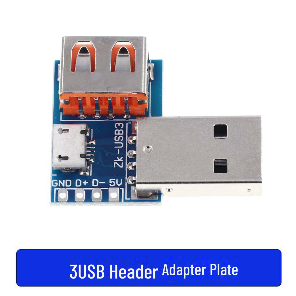 Плата адаптера USB 2.0 Female to DIP 4-Pin с припаянным кабелем питания и передачи данных