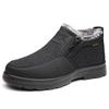 Men's Winter Non-Slip Velvet-Lined Old Beijing Cotton Shoes for Middle-Aged and Elderly
