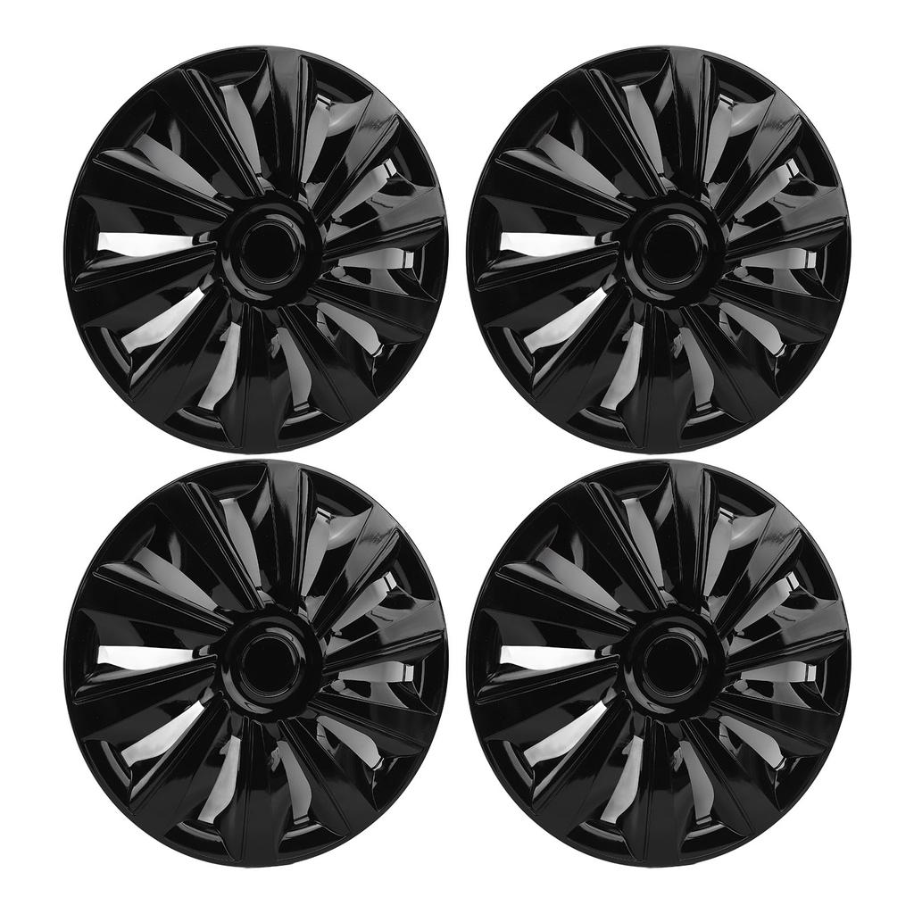 4 Pcs Wheel Hub Cap Full Protection Snap On Scratch Resistant Universal Fit for Any 15 Inches Steel 