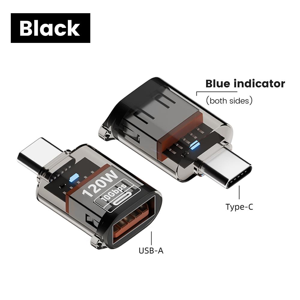 Type C Adapter USB 3.2 To Type C Converter 120W 10GB High Speed Data Audio Transfer For iPhone For MacBook For iPad For Huawei