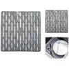 Sink Mat Silicone Collapsible Non, Slip Sink Liner -Heat Resistant and Non-Slip Kitchen Drip Mat Protective Insert Sink Protector Grey