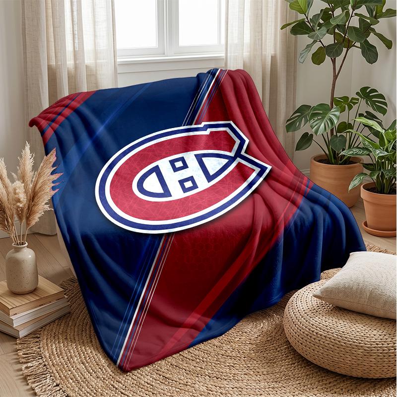 Montreal Canadiens Flannel Fleece Blanket Cozy Warm Throw Blanket For Couch Bed Travel All Season Use