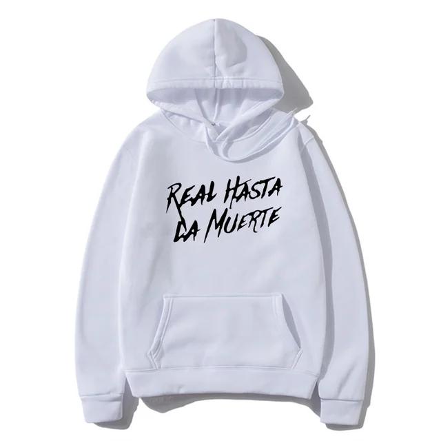 Толстовки с принтом Anuel AA, толстовка, пальто, повседневный спортивный костюм Real Hasta La Muerte, костюм унисекс, женская одежда, пуловер с капюшоном в стиле аниме