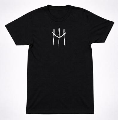 Футболка с логотипом We the Machine Symbol – Минималистичная черная футболка для тяжелой группы