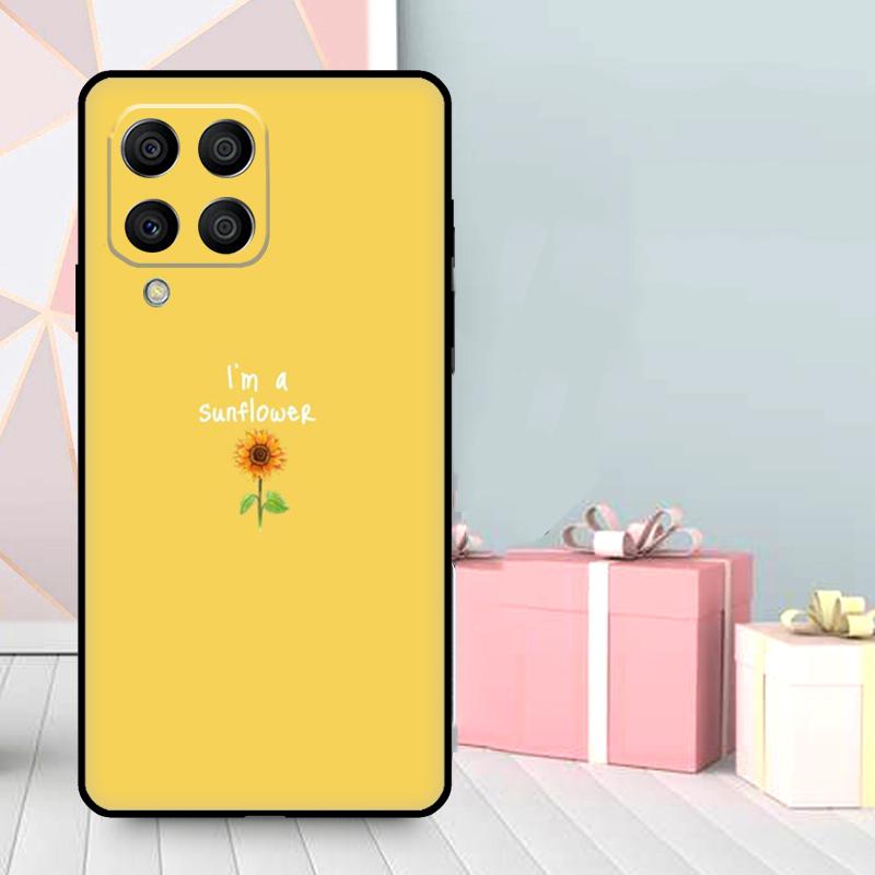 Цветочный чехол с ромашками и подсолнухами для Samsung Galaxy M56 M52 M32 M53 M16 M11 M21 M31 M35 M12 M13 M14 M15 M36 M55 M34 M54