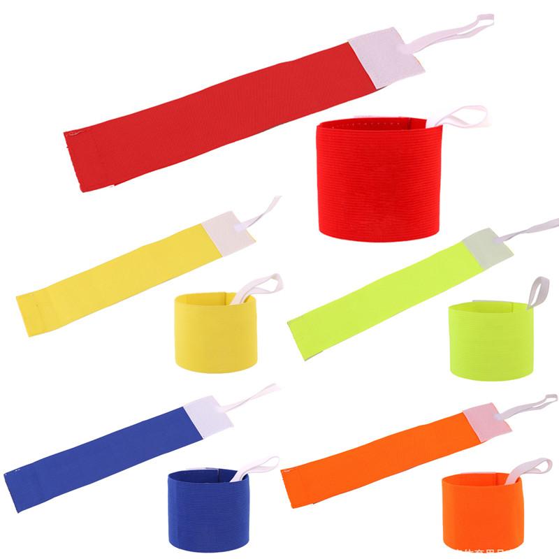 Football Arm Band New Group Armband Football Soccer Solid Color Blank Elastic with Nylon hook and loop Sleeve Badge High Quality