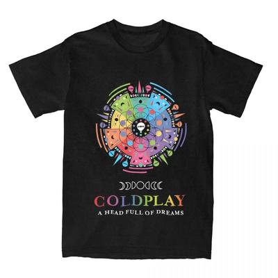 2024 Футболка с принтом музыки Cold Play Женская хлопковая хип-хоп оверсайз футболка с коротким рукавом уличная одежда топы футболки одежда