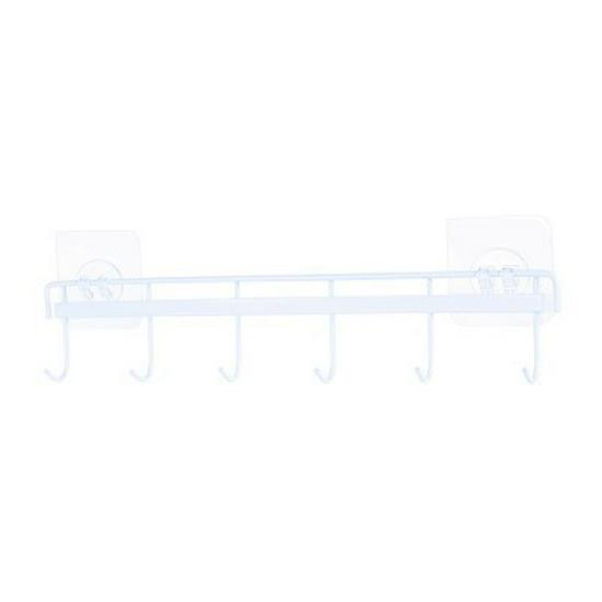 Железный шестикрючковый прочный самоклеящийся настенный крючок для кухни и ванной комнаты — конструкция без проколов, не оставляющая следов