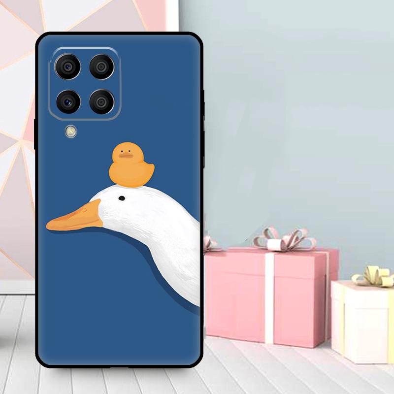 Мультяшный забавный чехол-гусь для Samsung Galaxy M06 M11 M31 M14 M34 M54 M12 M32 M52 M15 M13 M16 M36 M56 M53 M35 M55
