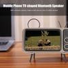 Ретро телевизор HD Стерео Динамик Громкоговоритель для телефона до 6 дюймов Подставка Белый