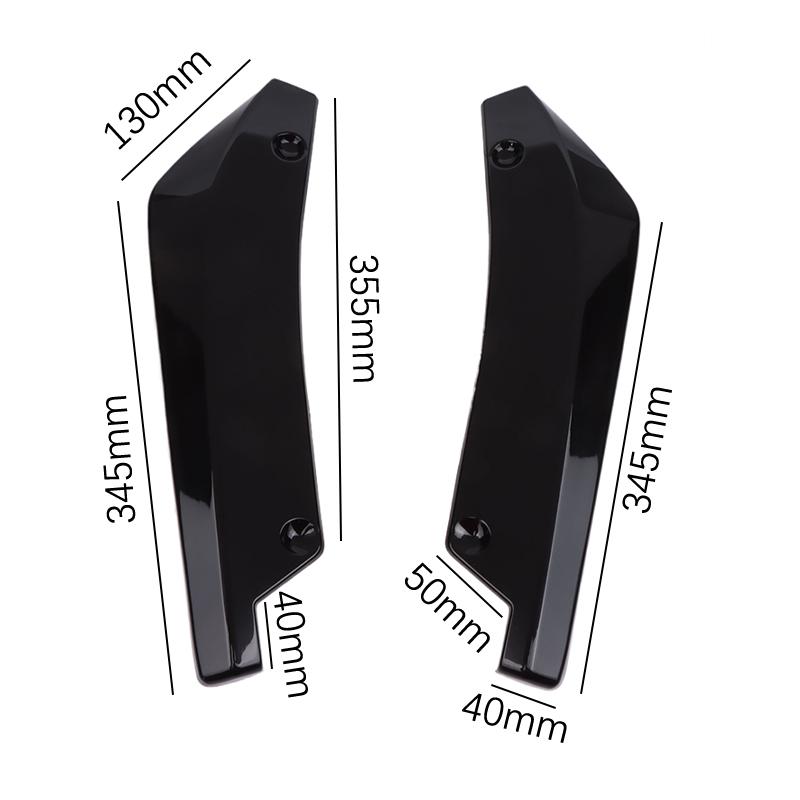 1 Pair Carbon Fiber Winglets Side Skirt Extension Car Front Rear Bumper Strip Lip Spoiler Diffuser Splitter Scratch Protector