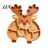 Appetizer Tray for Festivals Christmas Snack Serving Tray, Divided Holiday Platter, Cute Snowman/Tree/Penguin/Cow Shaped Table Decorations Food