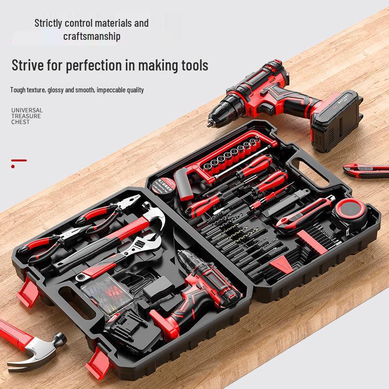 Cordless Multifunctional Drill Set: Electrician & Carpenter Repair Kit with Lithium Battery