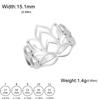 Женские кольца Цветок лотоса Кольцо на палец из нержавеющей стали Амулет для йоги и буддизма Ювелирное изделие Подарок на День святого Валентина