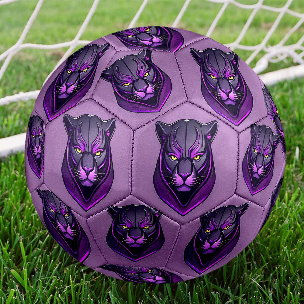 1PC Panther Purple Soccer Ball Size 5 Football Machine Sewn Indoor/Outdoor Universal Football Surprise Collection n130
