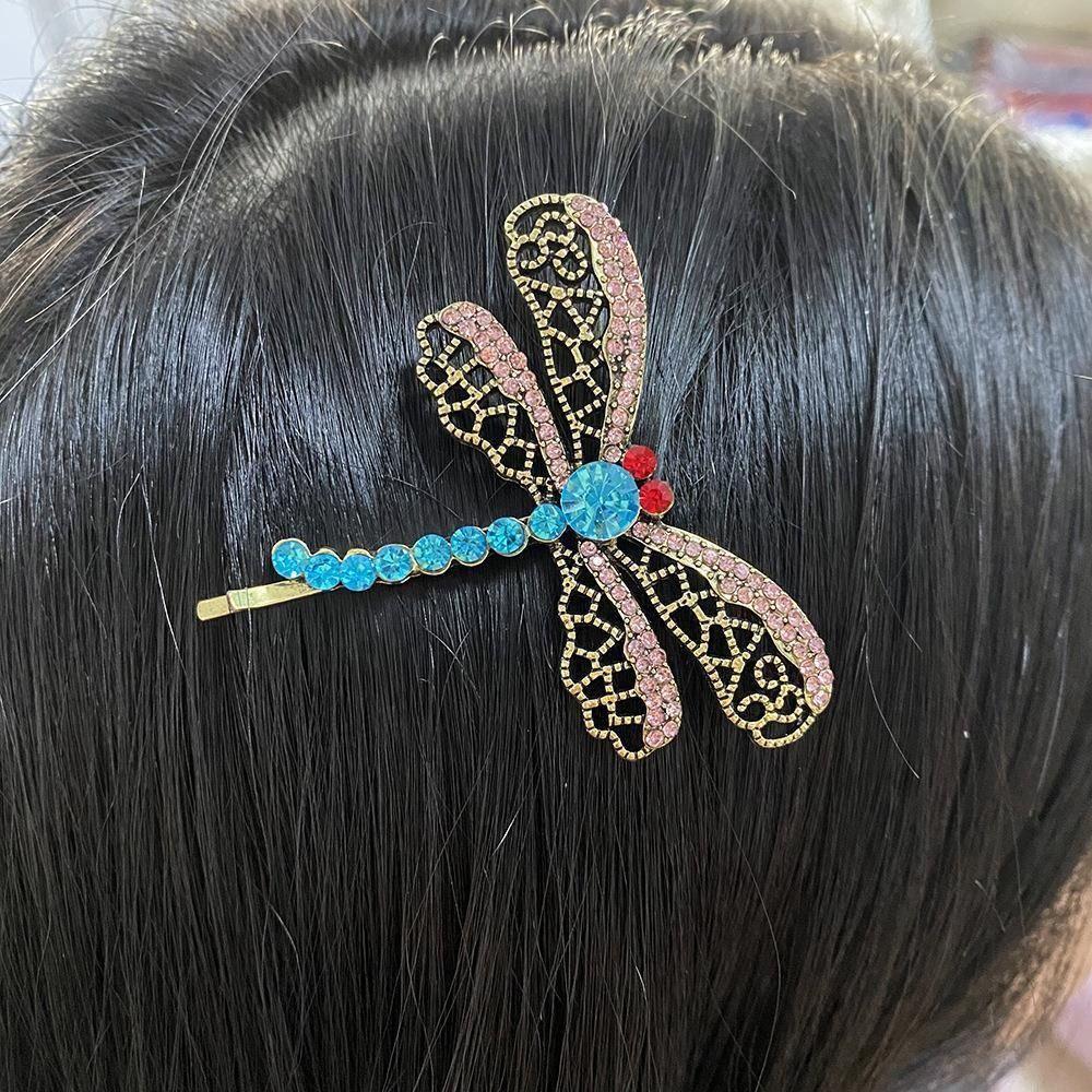 Bridal Headdress Metal Hair Clip Korean Style Headwear Dragonfly Hairpin Female Hair Accessories