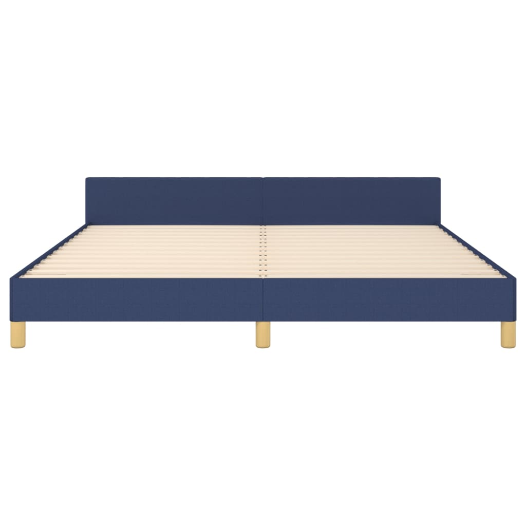 Bed Frame without Mattress Blue 160 x 200 cm Fabric