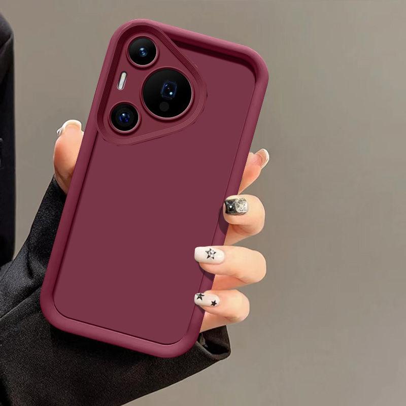 Чехол для Huawei Pura 70 Чехол для телефона Huawei Pura 70 Pro Pura 70 Ultra + чехол Тонкий силиконовый мягкий чехол-бампер из ТПУ черного цвета