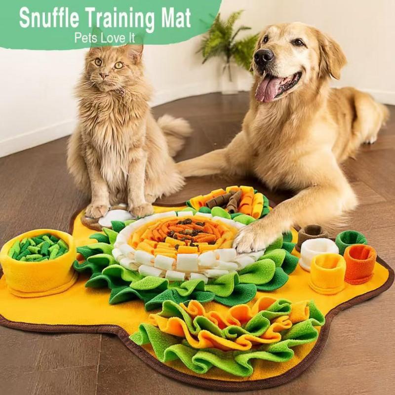 Dog Snuffle Mat Slow Feeding Mental Stimulation - Flower Shape Scent Training Puzzle Toy Dogs