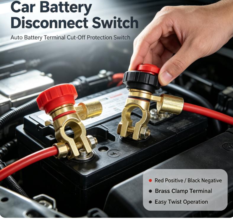 Heavy Duty Car Battery Terminal Switch Quick Disconnect Isolator 12V 24V Universal for Truck Boat ATV Vehicle Parts