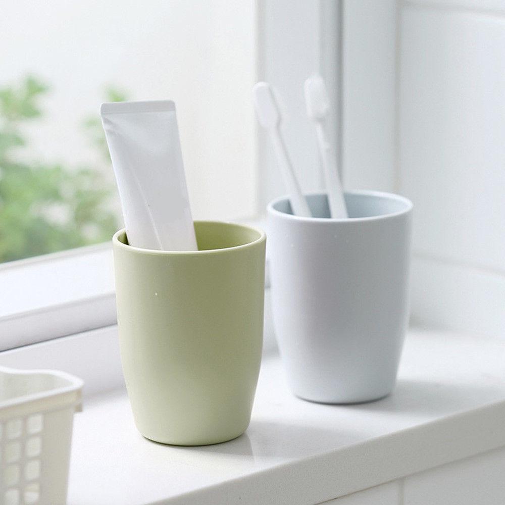 Portable Thick Circular Bathroom Toothpaste Cup Tumbler Tooth Mug Toothbrush Holder