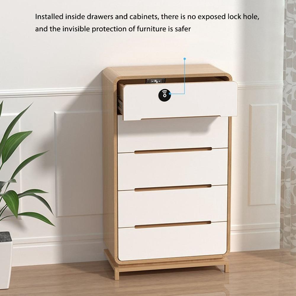 Invisible Electronic Cabinet Lock ABS Smart Cabinet Lock Safety Drawer Lock Pantry