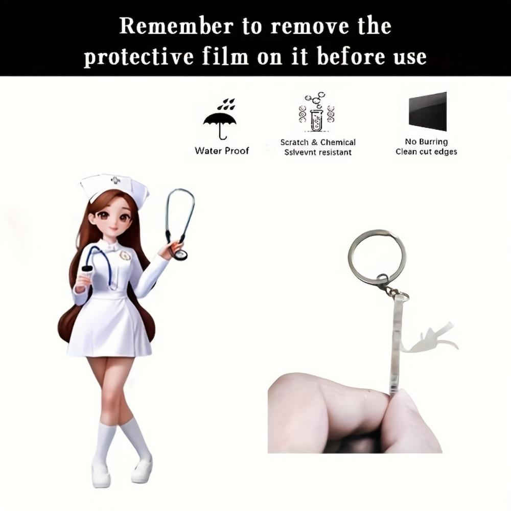 Элегантный и красивый акриловый брелок для ключей «Медсестра» - брелок в виде медицинской униформы медсестры для дня медсестер, кулон, подарочные сувениры для друзей