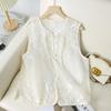 Early Spring Vest Lace Antique Vest Women's Top Vest Vest Versatile Temperament
