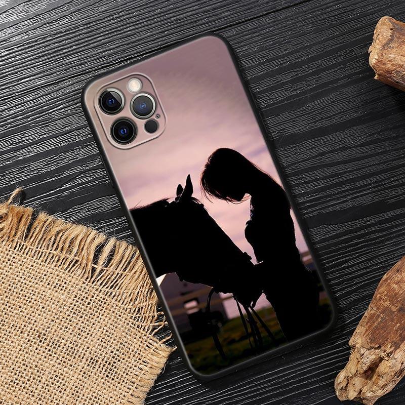 Скачущая Лошадь Животное Чехол Для iphone 14 Чехол Для iPhone 15 11 12 13 Mini 14 Pro Max XS X 7 8 Plus 15 Чехлы Мягкий Чехол Лошади