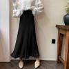 Women's Autumn and Winter Crotch-concealing Pleated Knitted Half-body Skirt