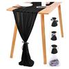 Simple Romantic Table Runner Luxury Soft Chiffon Fabric Wedding Runner Tablecloth Wedding Party Banquet Home Decor Sash Decoration