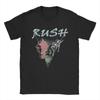 Men's Band Rush T Shirt Pure Cotton Tops Humorous Short Sleeve O Neck Tees Original T-Shirt