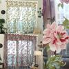 Romantic Floral Tulle Voile Door Window Curtain Drape Panel Sheer Scarf Valances Sheer Curtain Panel 100x200/100/250cm