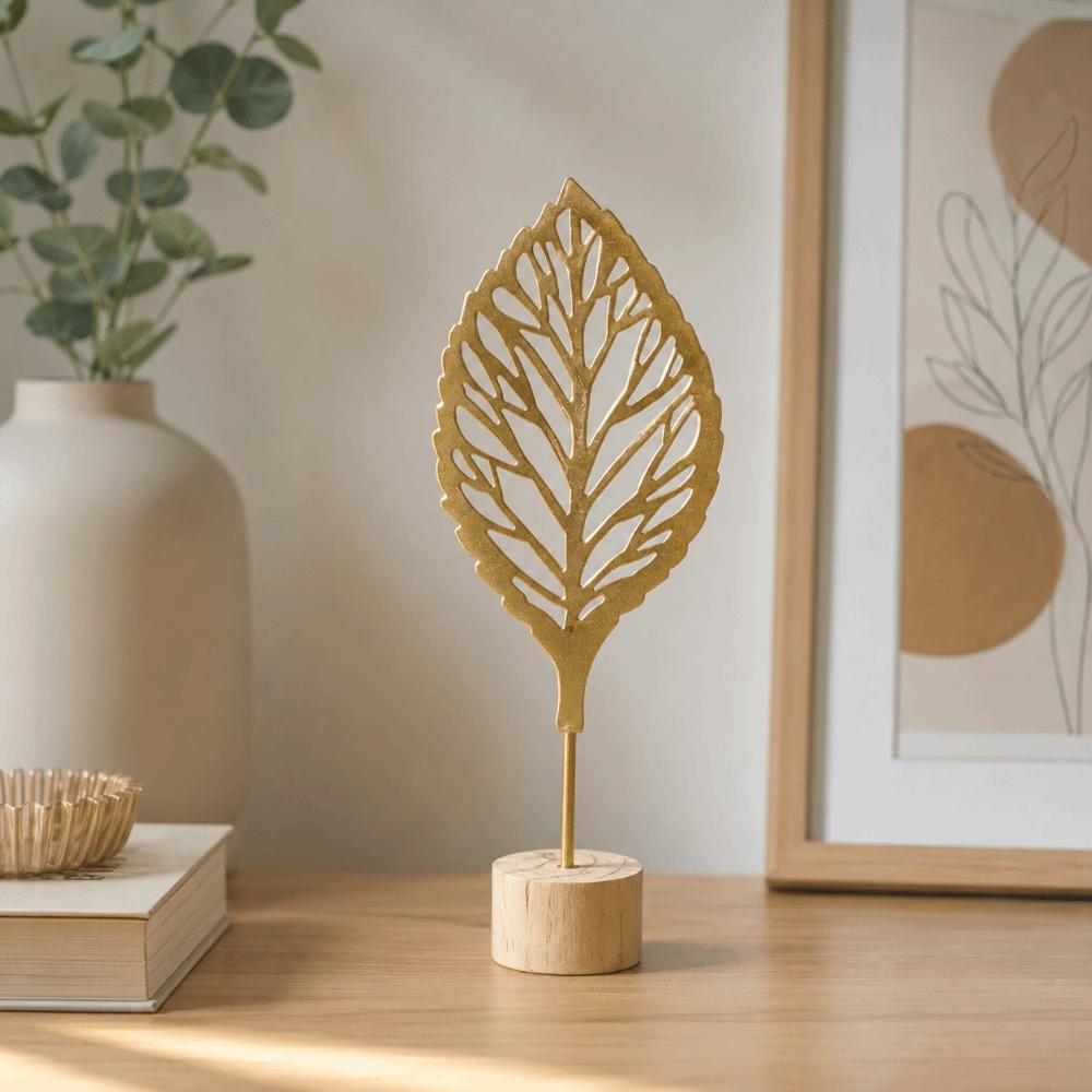 Flower Wrought Iron Ornaments Metal Art Ginkgo Leaf Ornament  Scandinavian Style