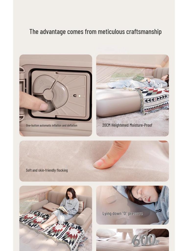 Надувной диван и кровать: Портативный коврик для улицы и помещений для кемпинга и сна