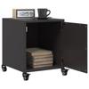 VidaXL Bedside Tables 2 Pcs Black 36x39x43.5 Cm Steel, Cabinet, Side Cabinet, Phone Stand, Bedside Table 846615