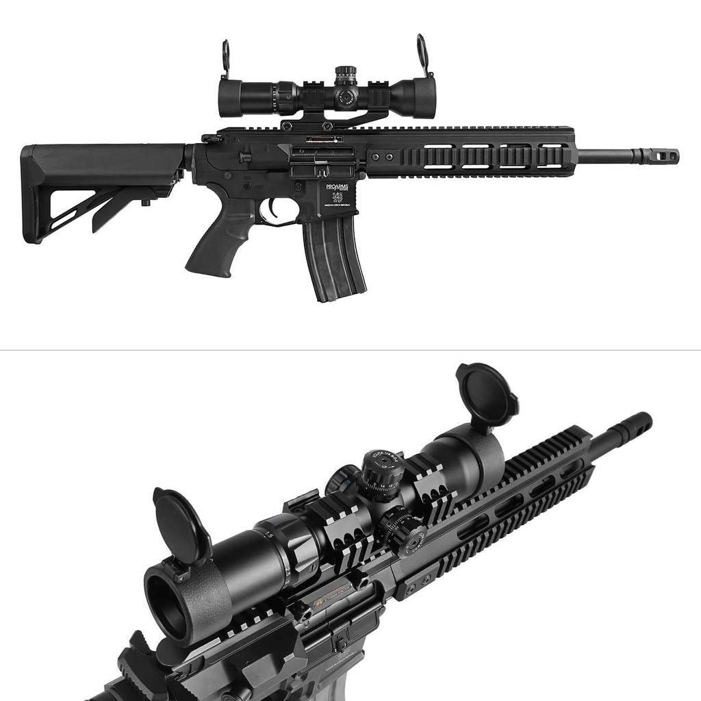 Scoking Подсветка RGB Переменное увеличение Оптический прицел Крепление на планку 3 цвета 1.5-5x40BE (Включено цельное изделие)
