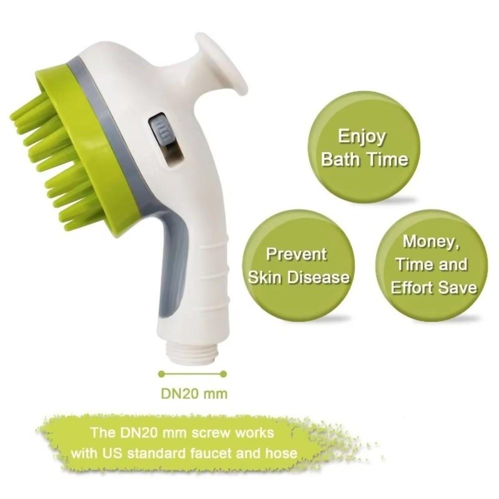 with Massage Brush Pet Shower Sprayer Comfortable Bath Tool Cat Shower Sprinkler  Dog Bath