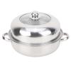 28CM Stainless Steel Single Layer Stockpot Hotpot Food Steamer Pot Cookware Household Cooking