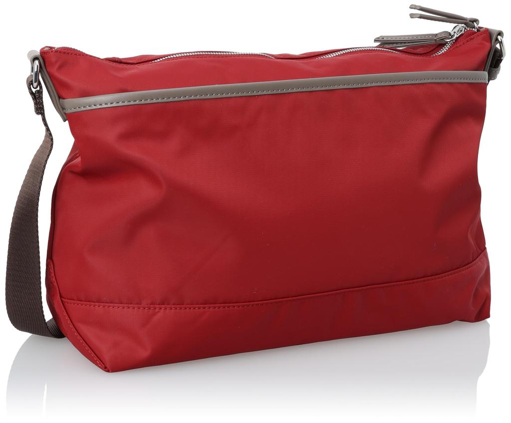 Наплечная сумка Нейлон x Переработанная кожа Комбинация Винный [Isaac] Многофункциональная женская (58)