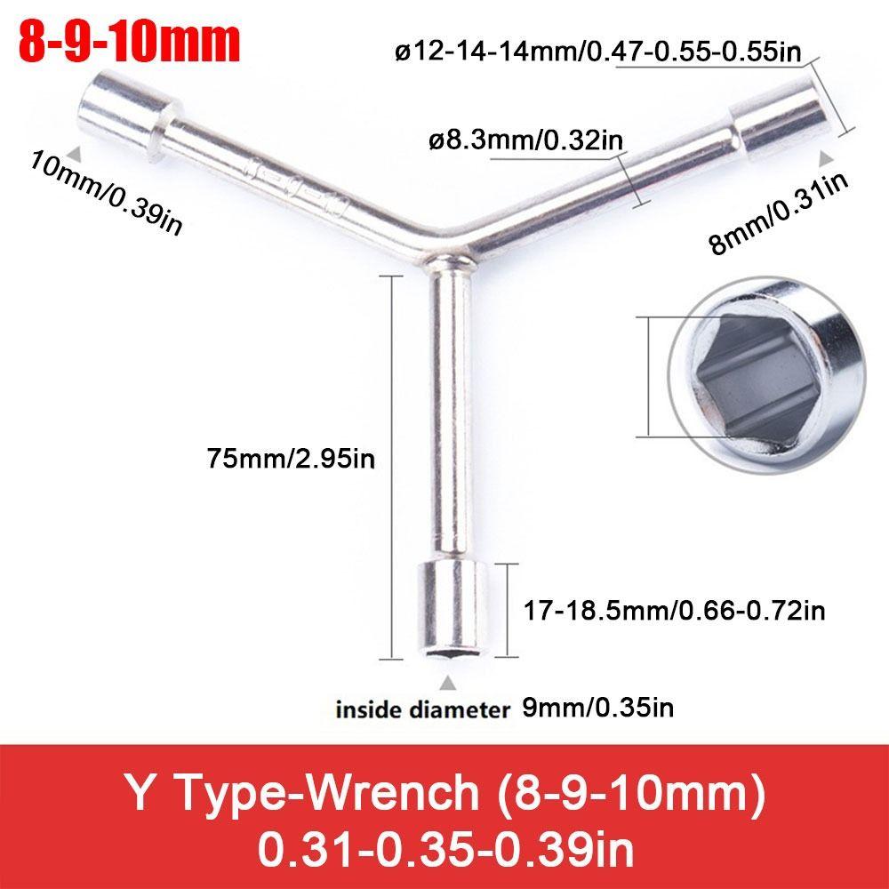 1 шт. хром-ванадиевая сталь треугольный торцевой ключ велосипедный трехвилочный ключ Y-образный гаечный ключ