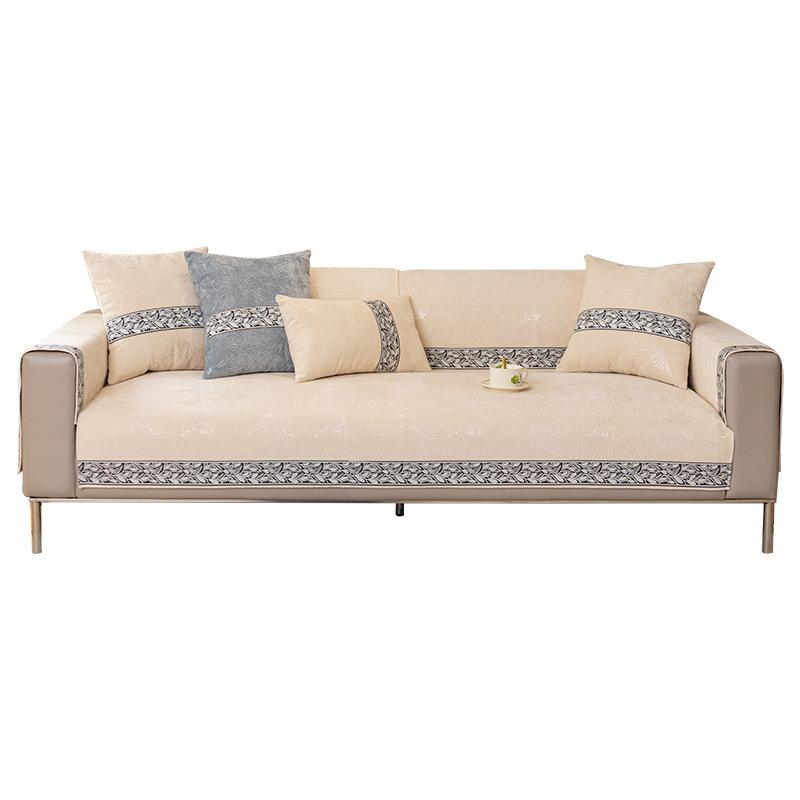 French Cream Wind Sofa Cushion All Seasons Non-Slip Premium Sense Cushion Chenier Set Sofa Cover Cloth Towel