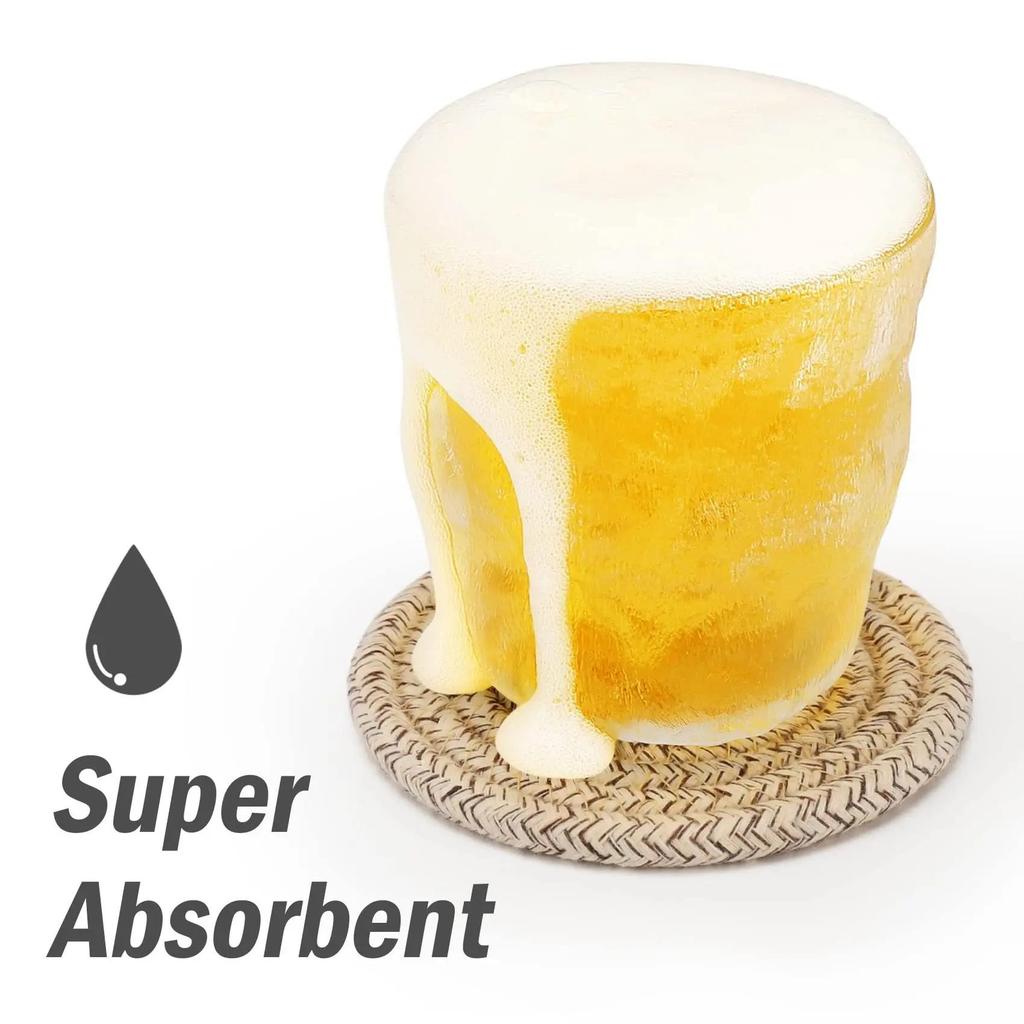 Подставка под стакан из 8 предметов в стиле бохо с поддержкой, хлопковая подложка для еды, термоизоляционная подложка, минималистичная подложка из хлопкового льна, 4,3 дюйма