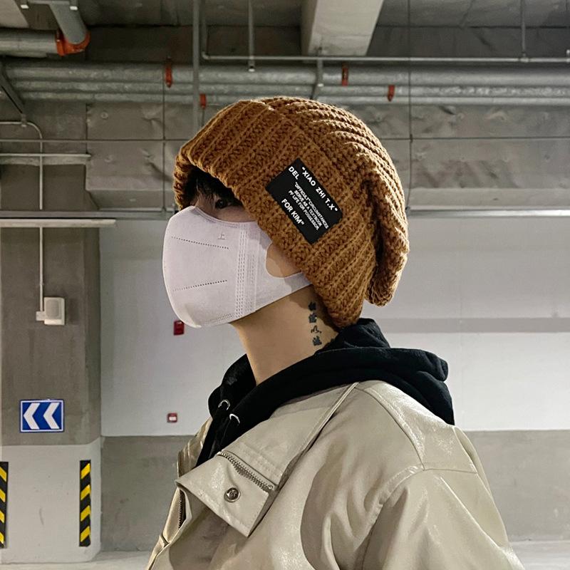 Japanese and Korean Style Couple's Slouchy Hat Men and Women Autumn and Winter Warm All Match Loose Fit Knit Woolen Hat